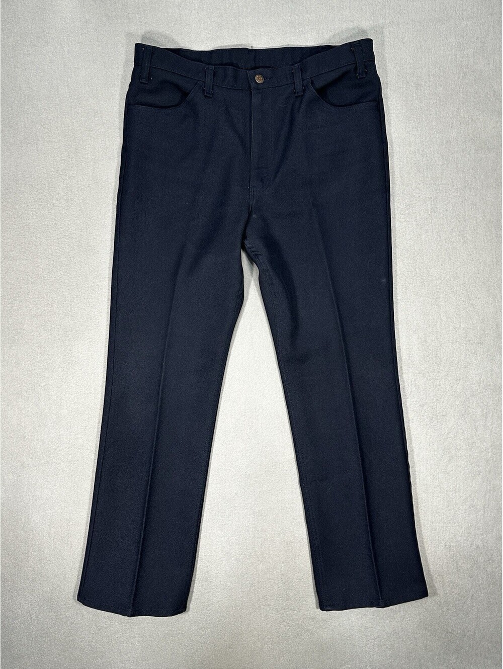 Vintage Levis Pants Mens 36x31 Navy Polyester Work Dress USA Made